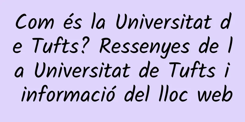 Com és la Universitat de Tufts? Ressenyes de la Universitat de Tufts i informació del lloc web