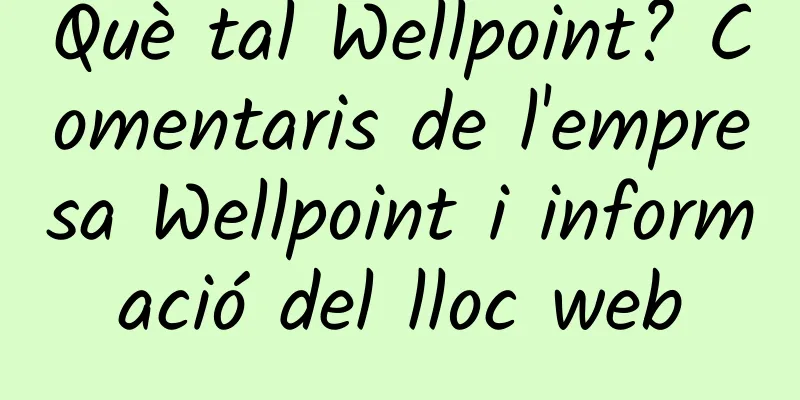 Què tal Wellpoint? Comentaris de l'empresa Wellpoint i informació del lloc web