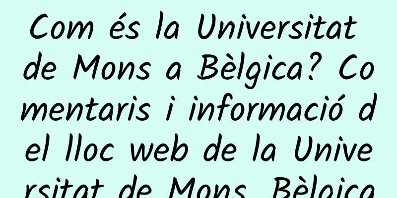 Com és la Universitat de Mons a Bèlgica? Comentaris i informació del lloc web de la Universitat de Mons, Bèlgica
