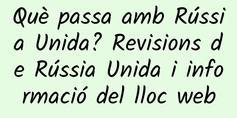 Què passa amb Rússia Unida? Revisions de Rússia Unida i informació del lloc web