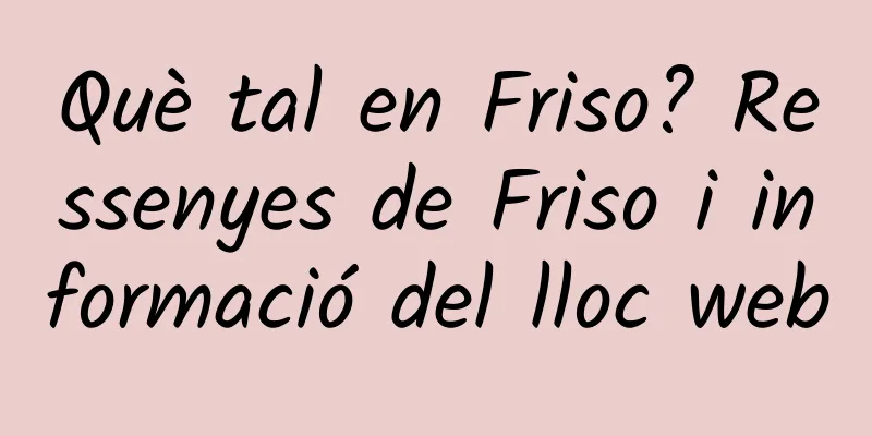 Què tal en Friso? Ressenyes de Friso i informació del lloc web