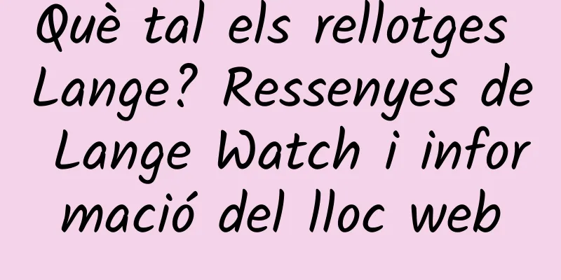 Què tal els rellotges Lange? Ressenyes de Lange Watch i informació del lloc web