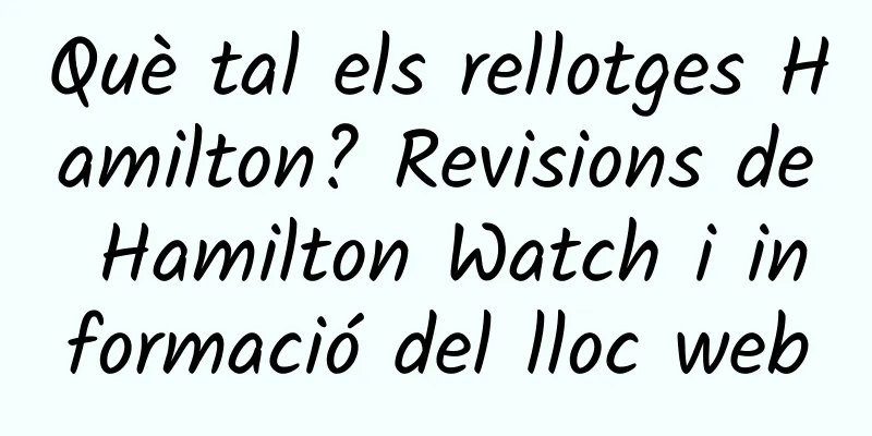 Què tal els rellotges Hamilton? Revisions de Hamilton Watch i informació del lloc web