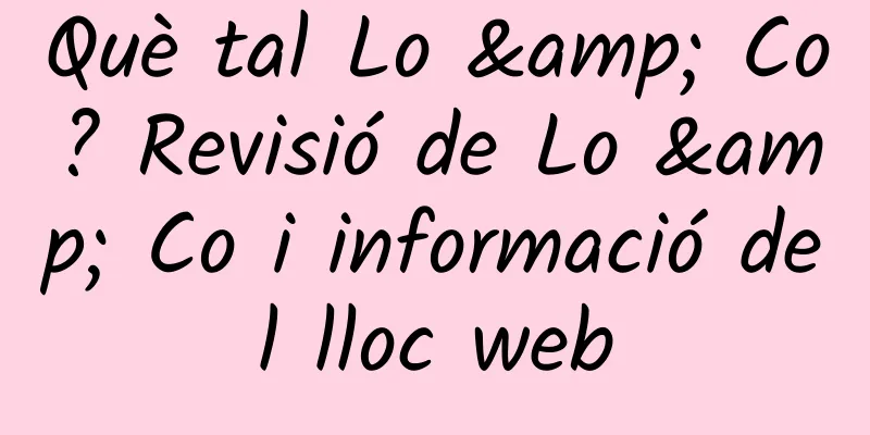 Què tal Lo & Co? Revisió de Lo & Co i informació del lloc web