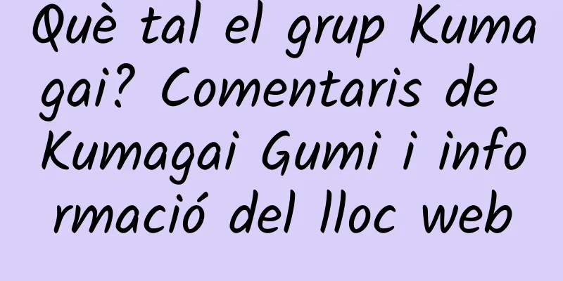 Què tal el grup Kumagai? Comentaris de Kumagai Gumi i informació del lloc web