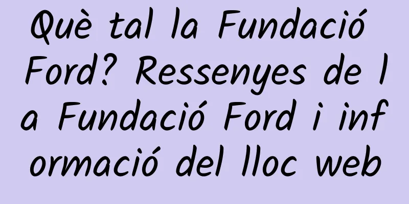 Què tal la Fundació Ford? Ressenyes de la Fundació Ford i informació del lloc web