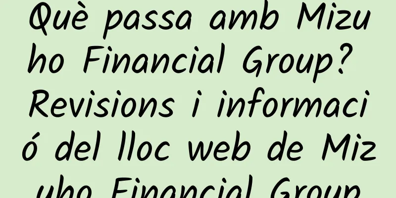 Què passa amb Mizuho Financial Group? Revisions i informació del lloc web de Mizuho Financial Group