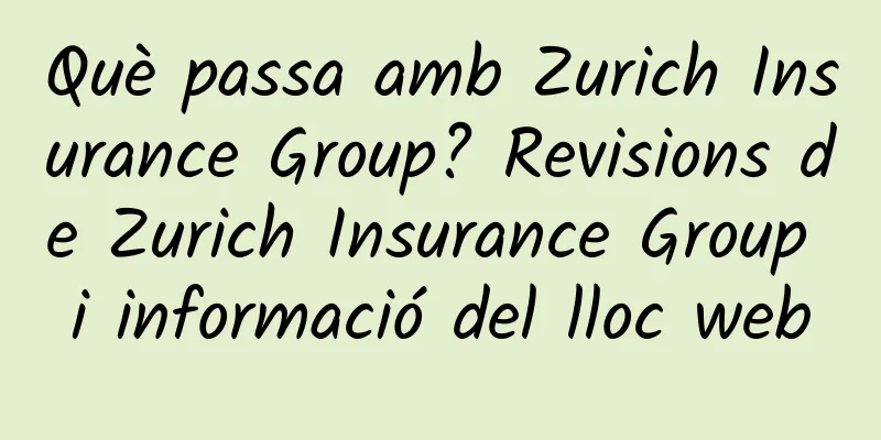 Què passa amb Zurich Insurance Group? Revisions de Zurich Insurance Group i informació del lloc web