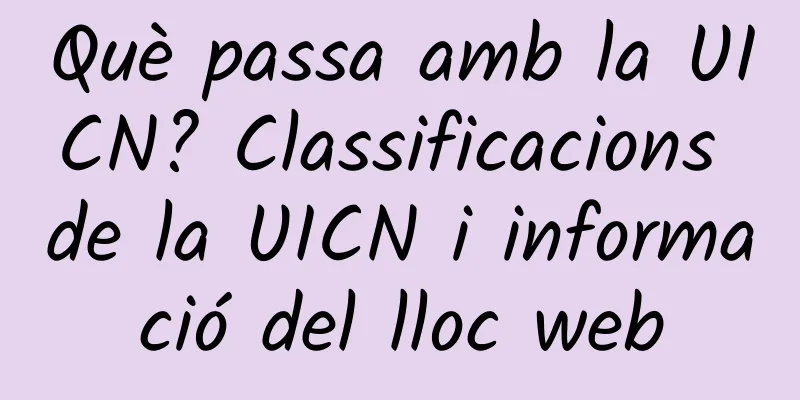 Què passa amb la UICN? Classificacions de la UICN i informació del lloc web