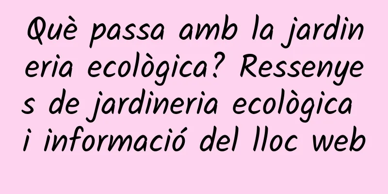 Què passa amb la jardineria ecològica? Ressenyes de jardineria ecològica i informació del lloc web