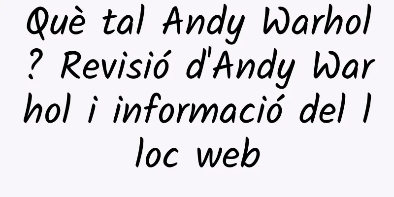 Què tal Andy Warhol? Revisió d'Andy Warhol i informació del lloc web