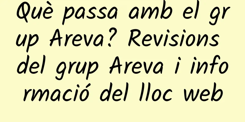 Què passa amb el grup Areva? Revisions del grup Areva i informació del lloc web