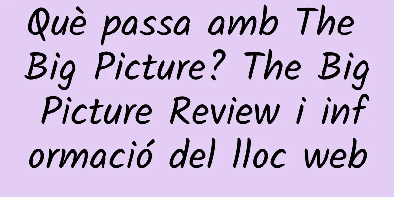 Què passa amb The Big Picture? The Big Picture Review i informació del lloc web