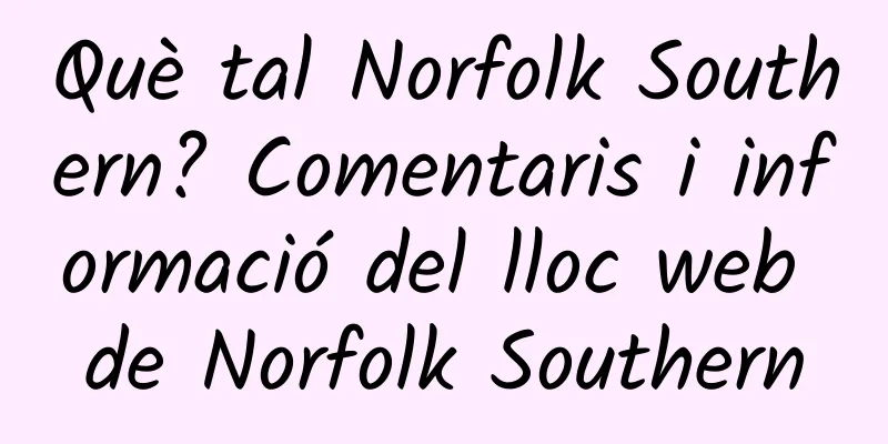 Què tal Norfolk Southern? Comentaris i informació del lloc web de Norfolk Southern