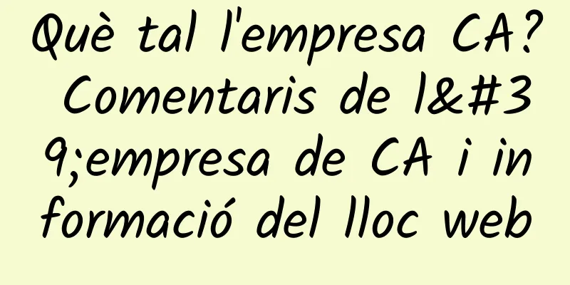 Què tal l'empresa CA? Comentaris de l'empresa de CA i informació del lloc web