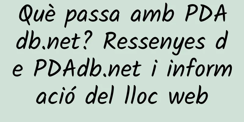 Què passa amb PDAdb.net? Ressenyes de PDAdb.net i informació del lloc web