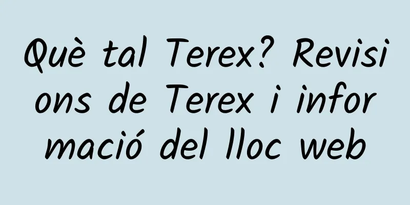 Què tal Terex? Revisions de Terex i informació del lloc web