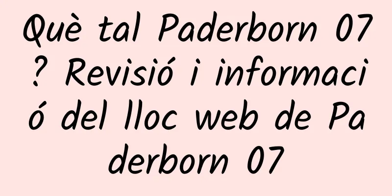 Què tal Paderborn 07? Revisió i informació del lloc web de Paderborn 07