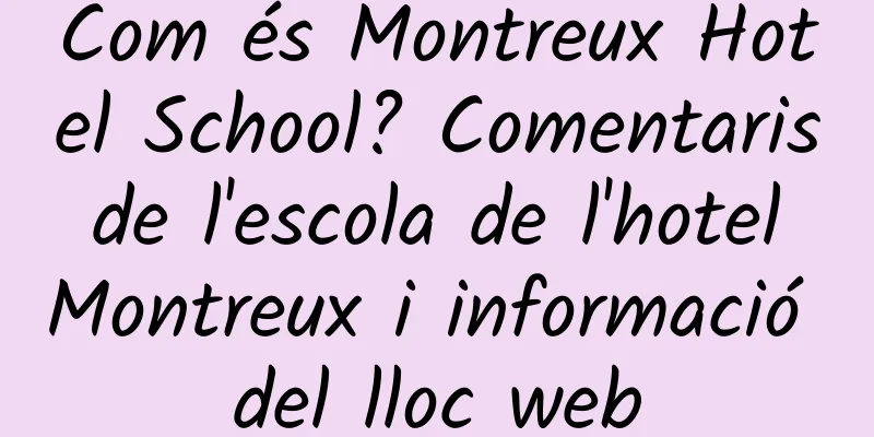 Com és Montreux Hotel School? Comentaris de l'escola de l'hotel Montreux i informació del lloc web