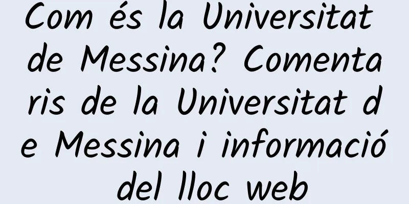 Com és la Universitat de Messina? Comentaris de la Universitat de Messina i informació del lloc web