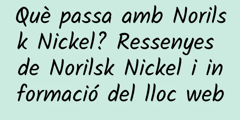 Què passa amb Norilsk Nickel? Ressenyes de Norilsk Nickel i informació del lloc web