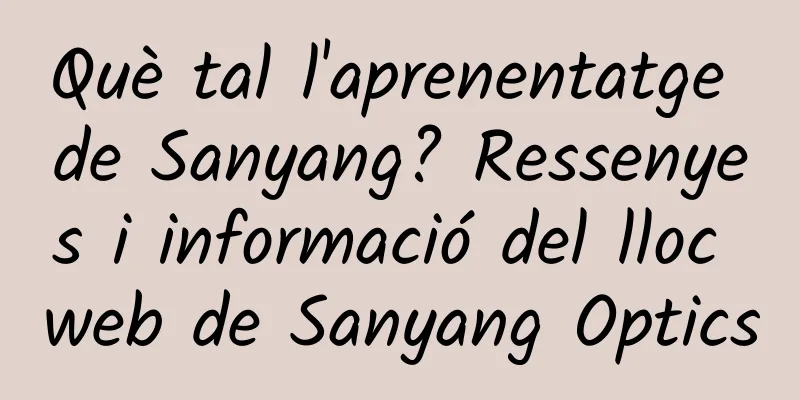 Què tal l'aprenentatge de Sanyang? Ressenyes i informació del lloc web de Sanyang Optics