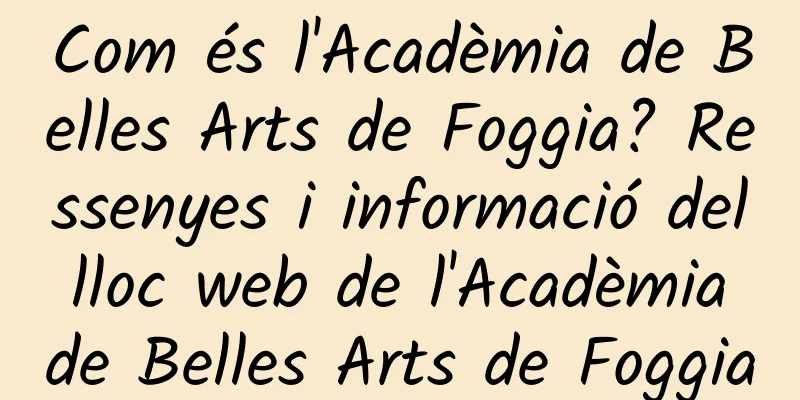 Com és l'Acadèmia de Belles Arts de Foggia? Ressenyes i informació del lloc web de l'Acadèmia de Belles Arts de Foggia