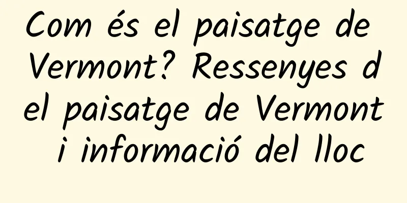 Com és el paisatge de Vermont? Ressenyes del paisatge de Vermont i informació del lloc
