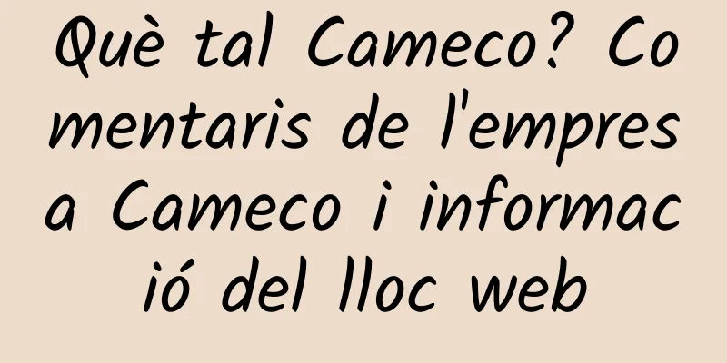 Què tal Cameco? Comentaris de l'empresa Cameco i informació del lloc web
