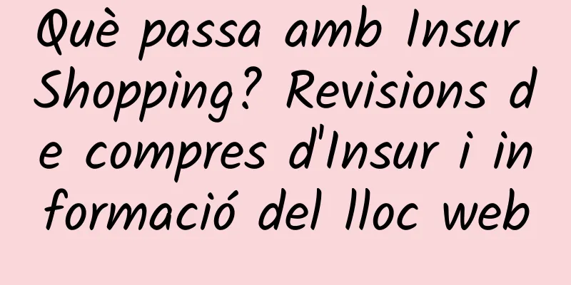 Què passa amb Insur Shopping? Revisions de compres d'Insur i informació del lloc web