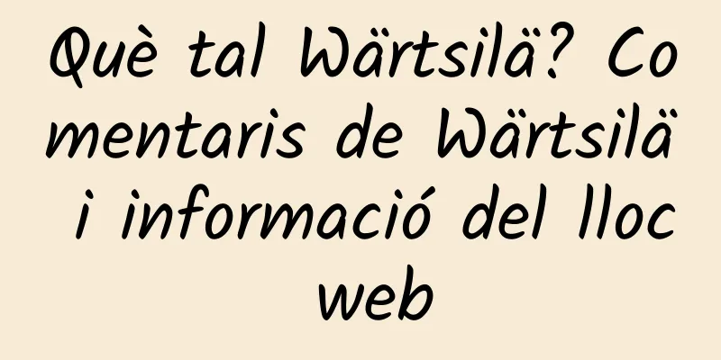 Què tal Wärtsilä? Comentaris de Wärtsilä i informació del lloc web