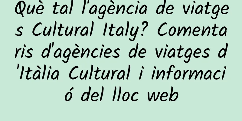 Què tal l'agència de viatges Cultural Italy? Comentaris d'agències de viatges d'Itàlia Cultural i informació del lloc web