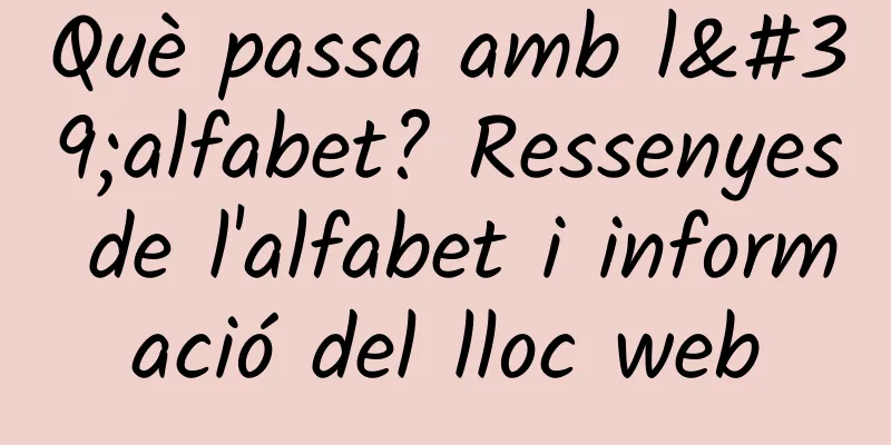 Què passa amb l'alfabet? Ressenyes de l'alfabet i informació del lloc web