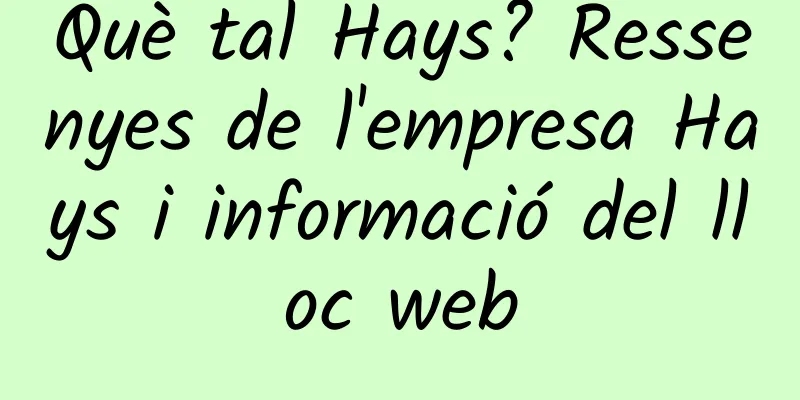Què tal Hays? Ressenyes de l'empresa Hays i informació del lloc web