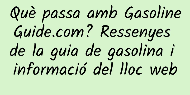 Què passa amb GasolineGuide.com? Ressenyes de la guia de gasolina i informació del lloc web