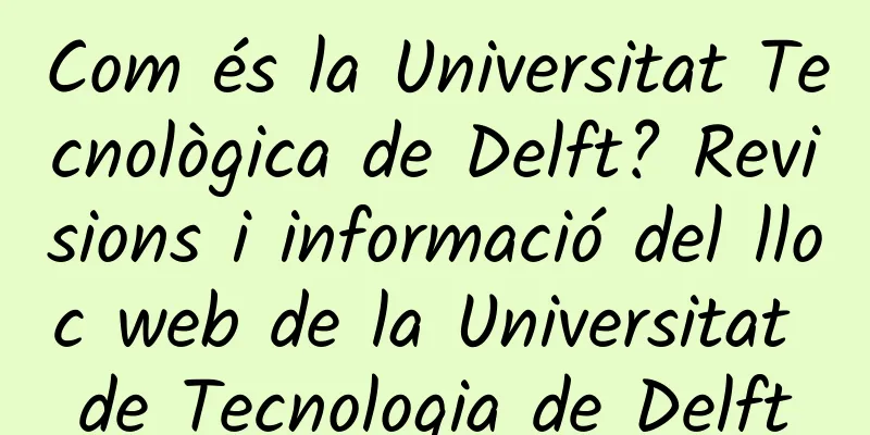 Com és la Universitat Tecnològica de Delft? Revisions i informació del lloc web de la Universitat de Tecnologia de Delft