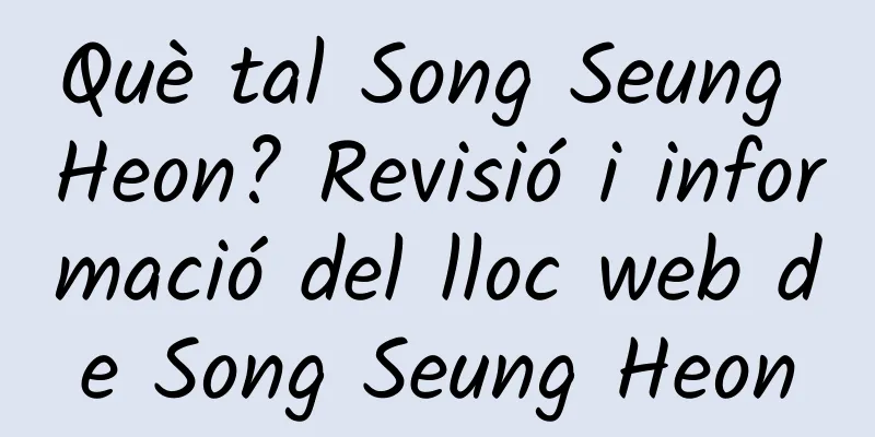 Què tal Song Seung Heon? Revisió i informació del lloc web de Song Seung Heon