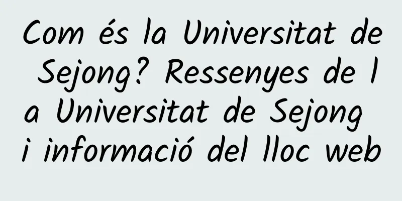 Com és la Universitat de Sejong? Ressenyes de la Universitat de Sejong i informació del lloc web
