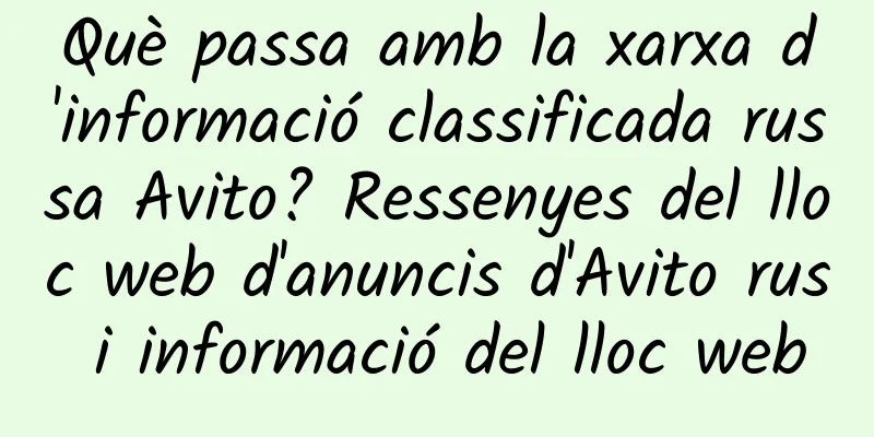 Què passa amb la xarxa d'informació classificada russa Avito? Ressenyes del lloc web d'anuncis d'Avito rus i informació del lloc web