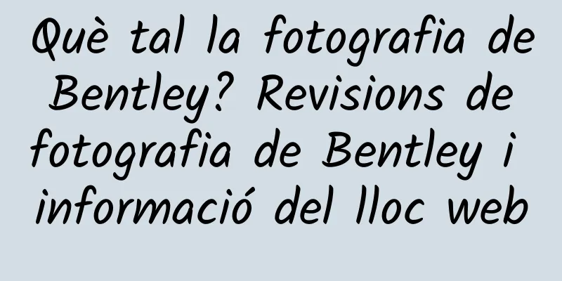 Què tal la fotografia de Bentley? Revisions de fotografia de Bentley i informació del lloc web