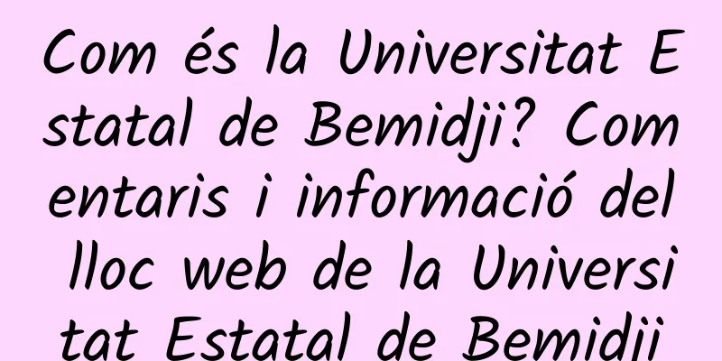Com és la Universitat Estatal de Bemidji? Comentaris i informació del lloc web de la Universitat Estatal de Bemidji