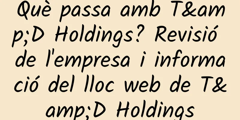 Què passa amb T&D Holdings? Revisió de l'empresa i informació del lloc web de T&D Holdings