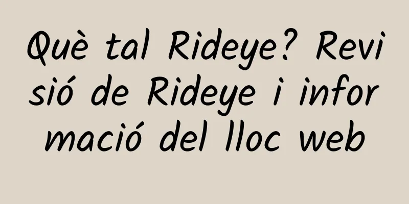 Què tal Rideye? Revisió de Rideye i informació del lloc web
