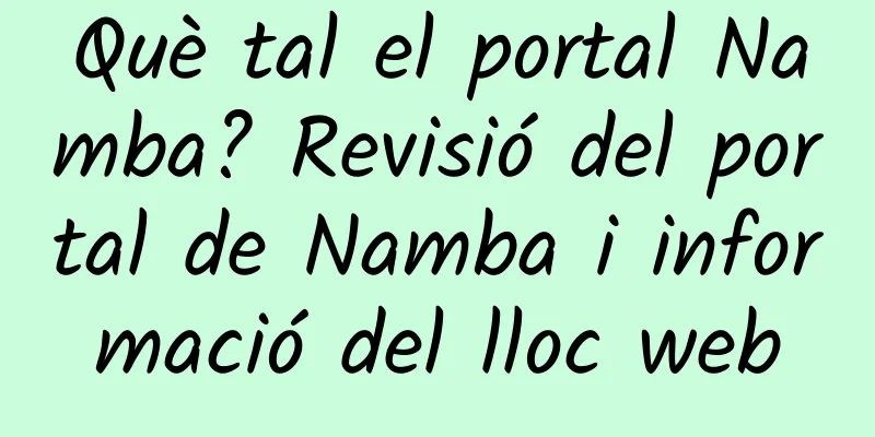 Què tal el portal Namba? Revisió del portal de Namba i informació del lloc web