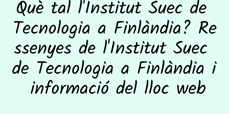 Què tal l'Institut Suec de Tecnologia a Finlàndia? Ressenyes de l'Institut Suec de Tecnologia a Finlàndia i informació del lloc web