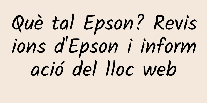Què tal Epson? Revisions d'Epson i informació del lloc web