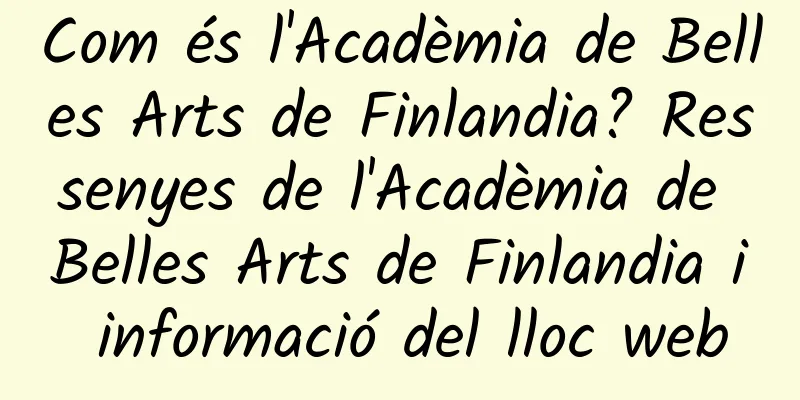 Com és l'Acadèmia de Belles Arts de Finlandia? Ressenyes de l'Acadèmia de Belles Arts de Finlandia i informació del lloc web