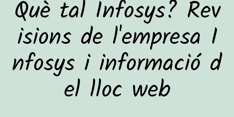 Què tal Infosys? Revisions de l'empresa Infosys i informació del lloc web