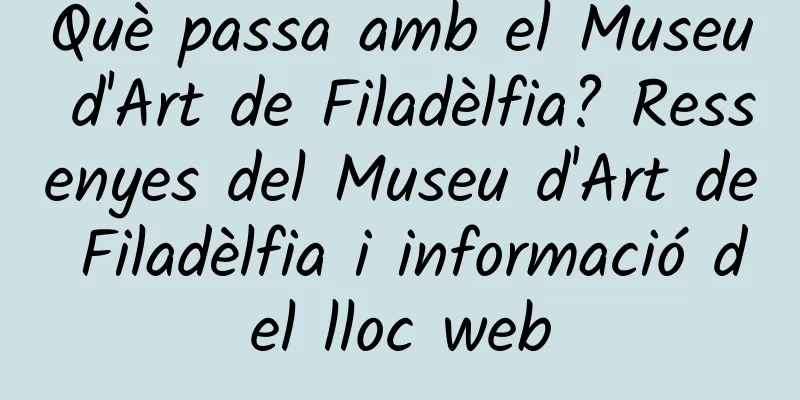 Què passa amb el Museu d'Art de Filadèlfia? Ressenyes del Museu d'Art de Filadèlfia i informació del lloc web