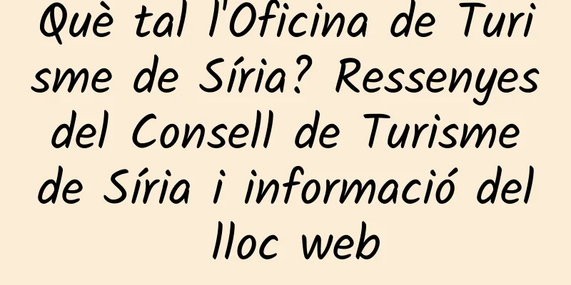 Què tal l'Oficina de Turisme de Síria? Ressenyes del Consell de Turisme de Síria i informació del lloc web